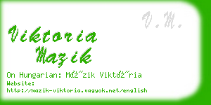 viktoria mazik business card